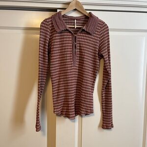 Free People Knit Detail Long Sleeve